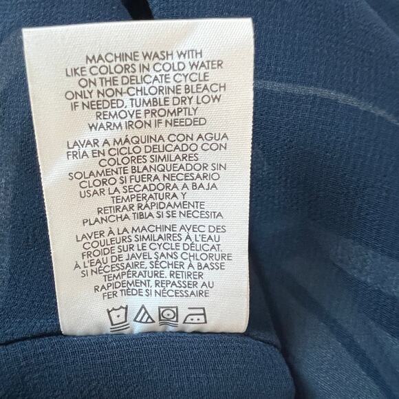 CAbi Sleeveless Mini Dress Size S/P Navy and White Stripe Sleeveless - Picture 8 of 8